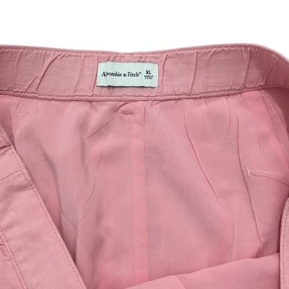 NEW Abercrombie & Fitch Linen Shorts Women’s‎ Size XL Pink Pleated Bermuda NWT - Picture 6 of 10